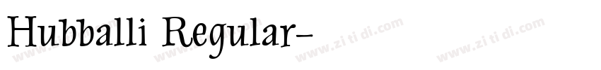 Hubballi Regular字体转换